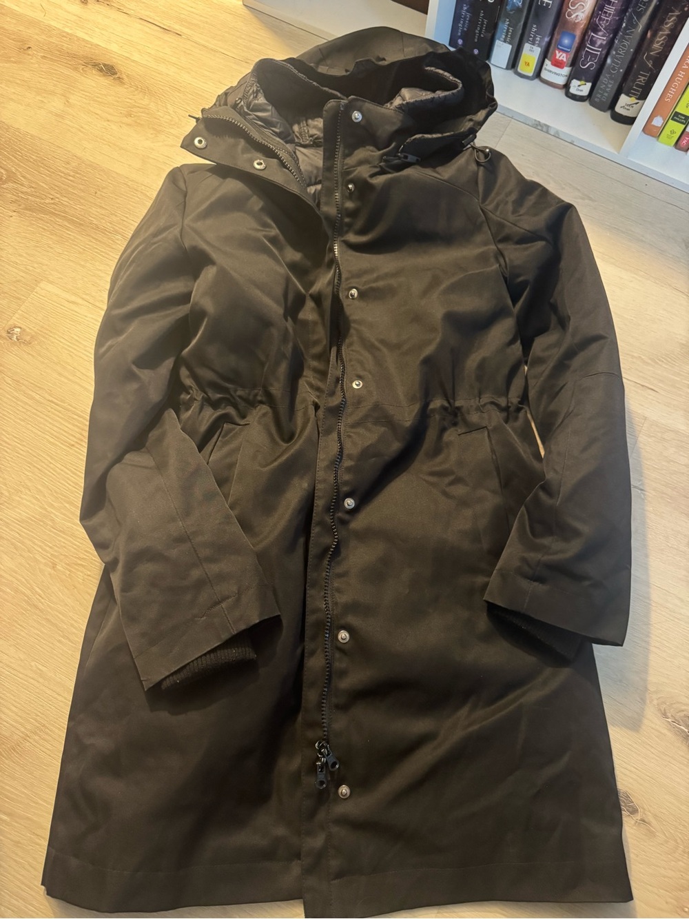 Men's Black Hooded Winter Coat